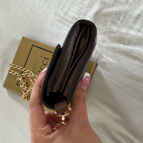 Authentic GUCCI GG Supreme Monogram Web Ophidia Wallet On Chain Crossbody Bag - Picture 6 of 14